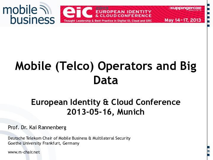 Facing The Future:  Identity Opportunities for Mobile Operators