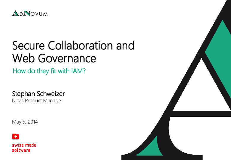 Secure Collaboration and Web Governance: How does this fit in with IAM?