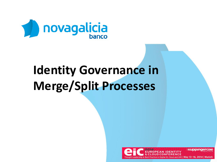Identity Governance in Merge/Split Processes