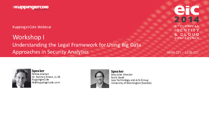 Understanding the Legal Framework for Using Big Data Approaches in Security Analytics