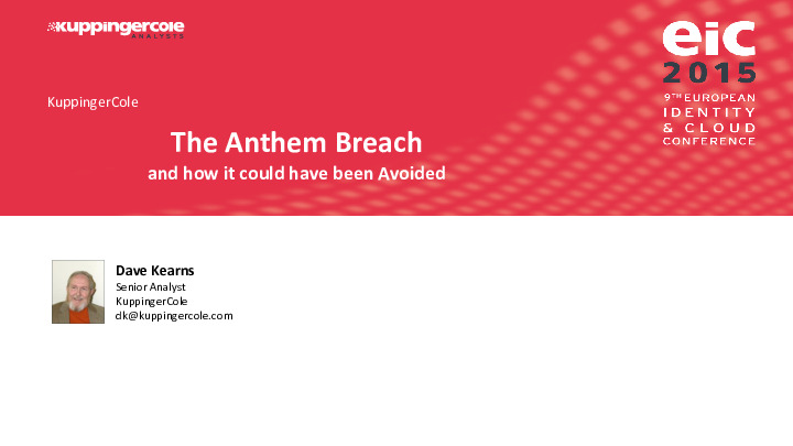 The Anthem Breach and how it could have been Avoided