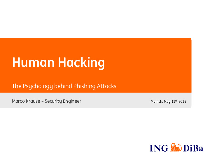 Human Hacking – The Psychology behind Phishing Attacks