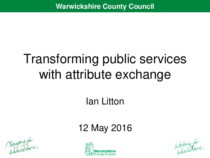Transforming Public Services with Attribute Exchange