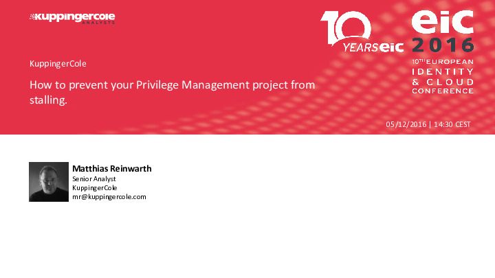 How to avoid your Privilege Management project from stalling