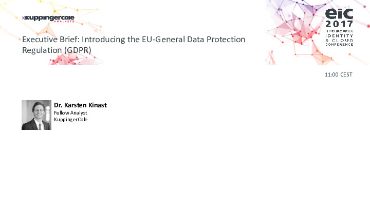 Executive Brief: Introducing the EU-General Data Protection Regulation (GDPR)