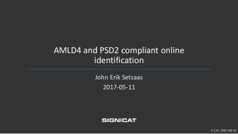AML & PSD2 Compliant Online Identification: Which Methods will Survive?
