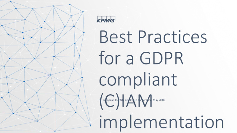 Implementing IAM for GDPR