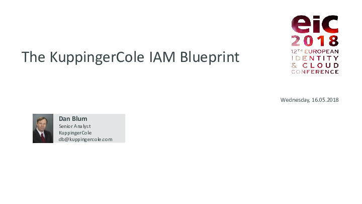 The KuppingerCole IAM Blueprint