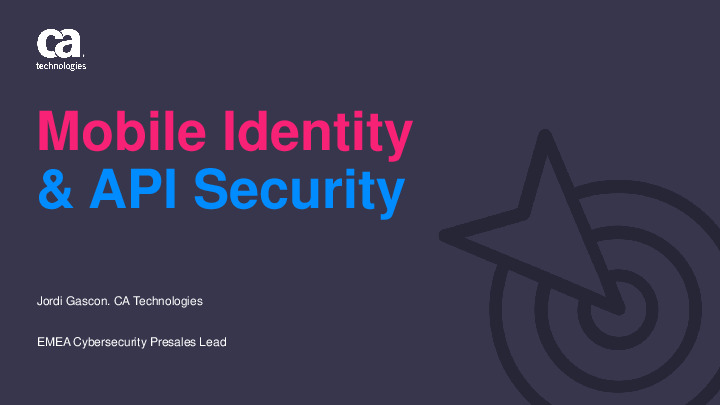 Mobile Identity & API Security