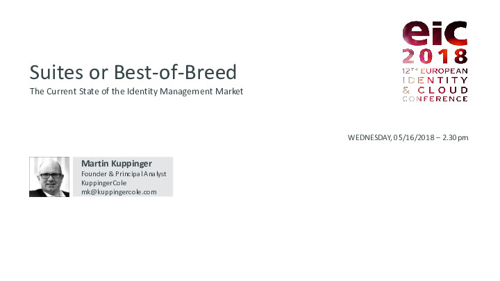 Suites or Best-of-Breed: The Current State of the Identity Management Market