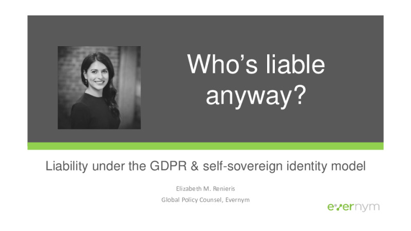 Legal Implications of Self-Sovereign Identity on Liability, GDPR and Trust Frameworks