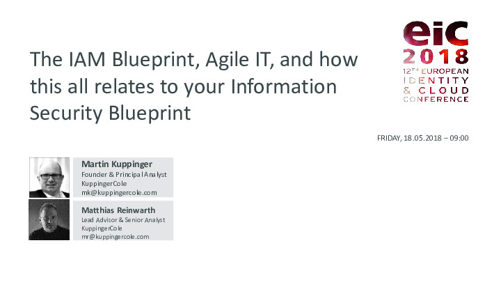 The IAM Blueprint, Agile IT, and how this all Relates to your Information Security Blueprint