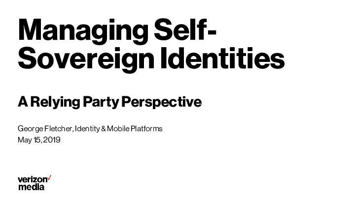 Managing Self-Sovereign Identities (a Relying Party Perspective)