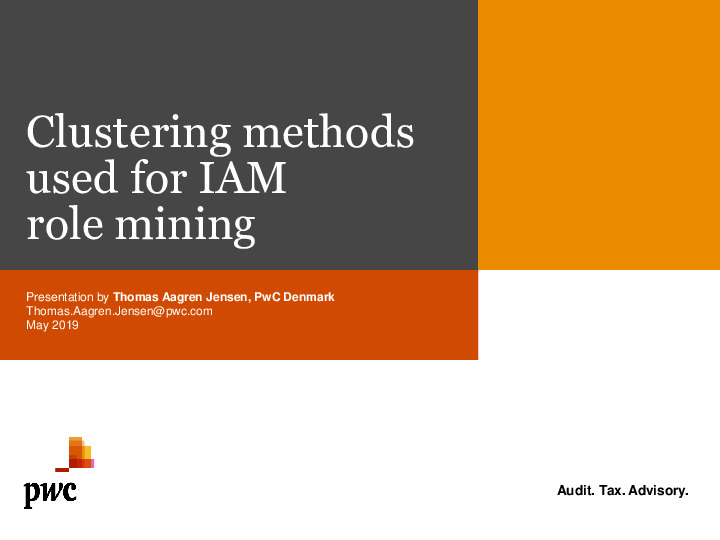 Clustering Methods Used for IAM Role Mining