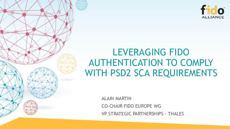 Leveraging FIDO Authentication to Comply with PSD2 SCA Requirements