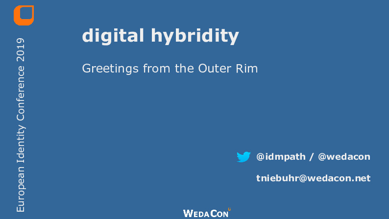 Digital Hybriditity, or: Greetings from the Outer Rim