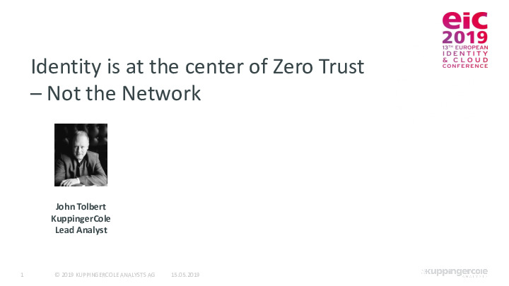 Identity Is at the Center of Zero Trust, Not the Network