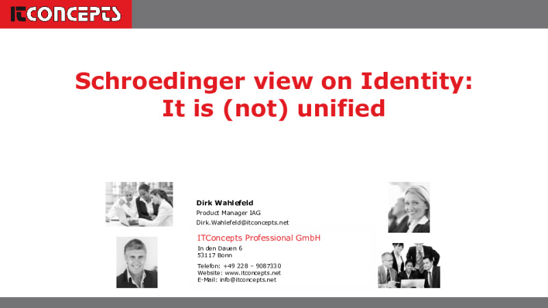 Schroedinger View on Identity: It is Consolidated and is not Consolidated