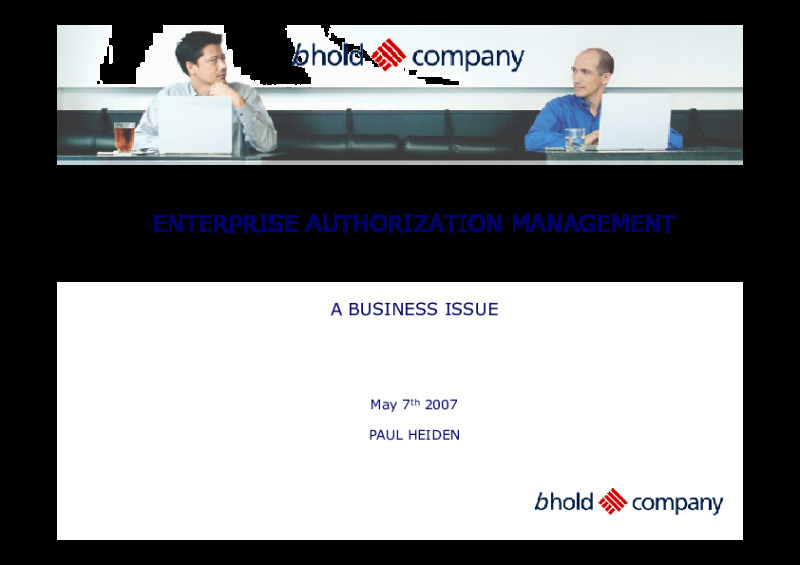 Business Benefits of Enterprise Authorization Management