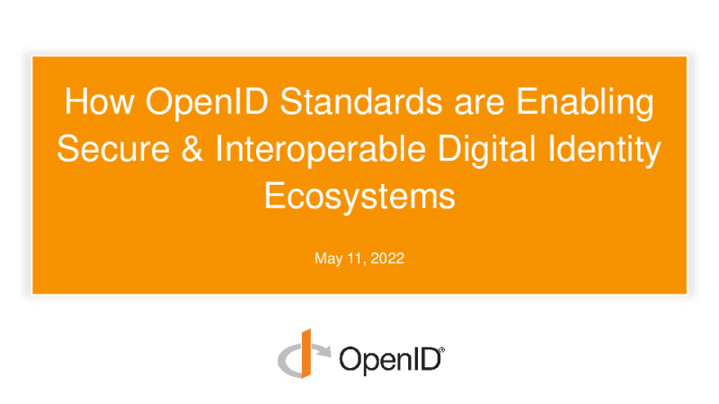 How OpenID Standards are Enabling Secure & Interoperable Digital Identity Ecosystems