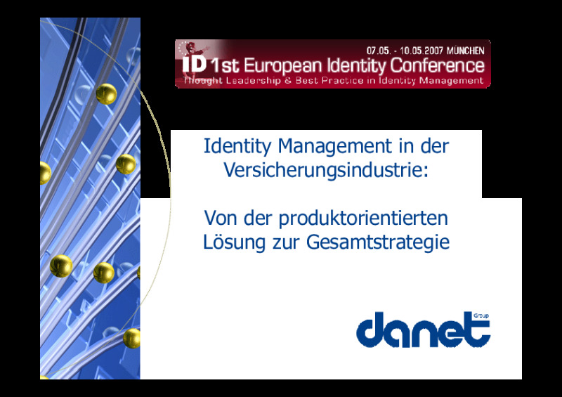 Identity Management in the Insurance Industry