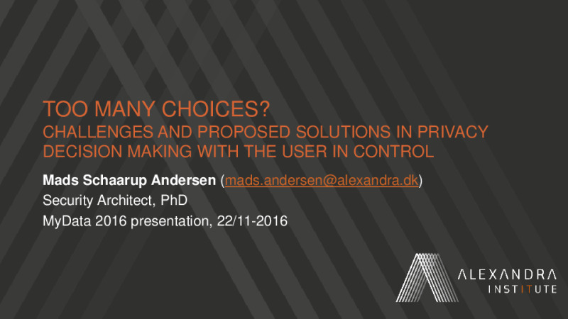 Too Many Choices? Challenges and Proposed Solutions in Privacy Decision Making with the User in Control