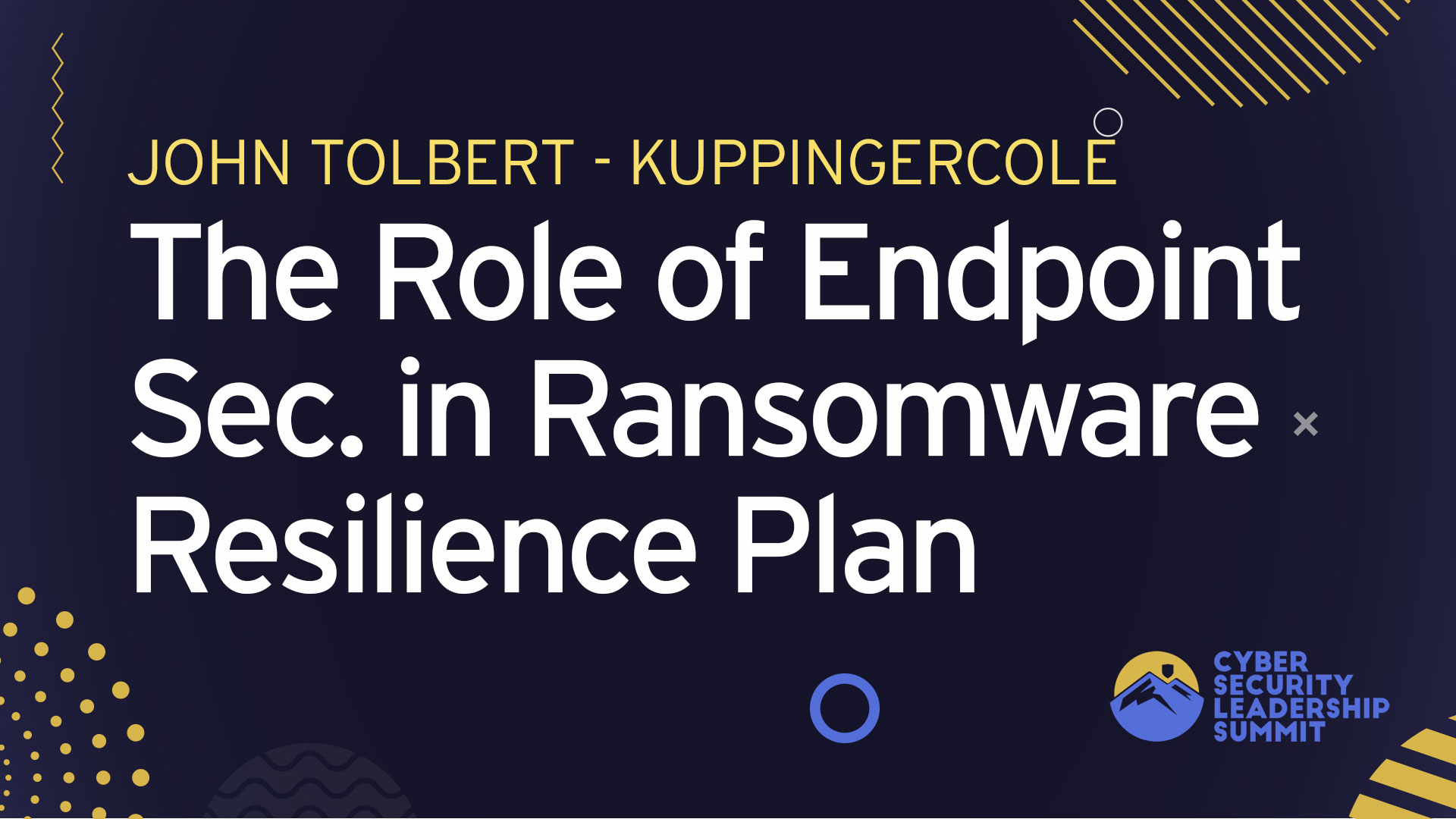 Exploring the role of Endpoint Security in a Ransomware Resilience Plan