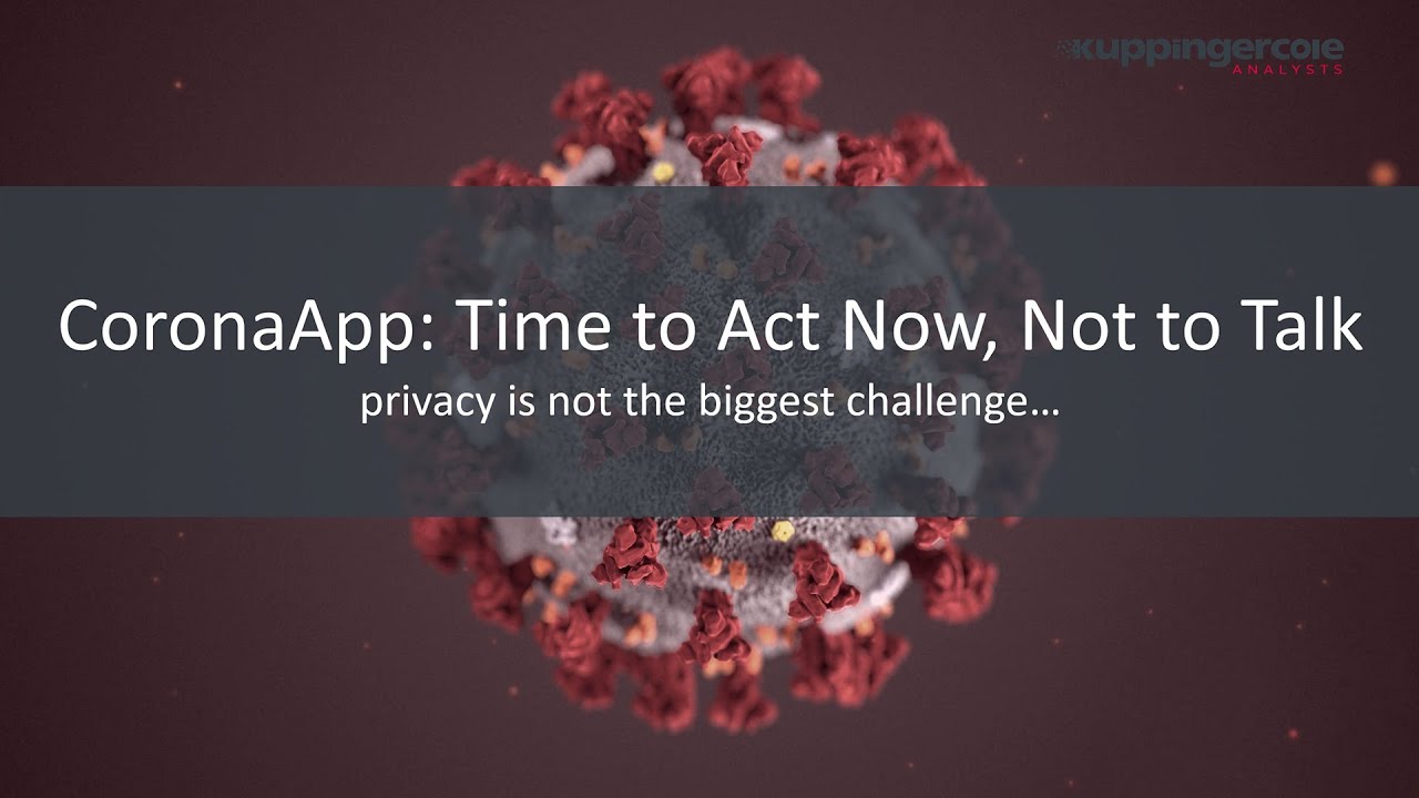 CoronaApp: Time to Act Now, Not to Talk