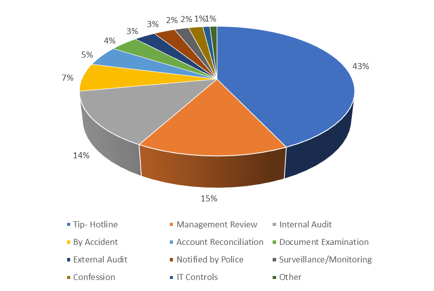 Fraud Detection Statistics  (Data source: Association of Certified Fraud Examiners)