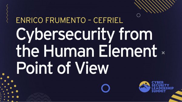 Rethinking Cybersecurity From the Human Element Point of View