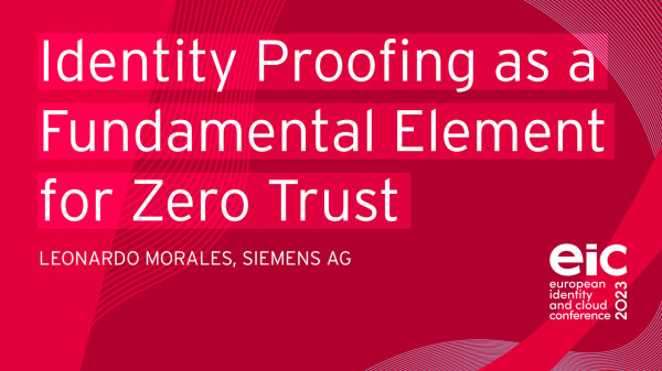 Identity Proofing as a Fundamental Element for Zero Trust