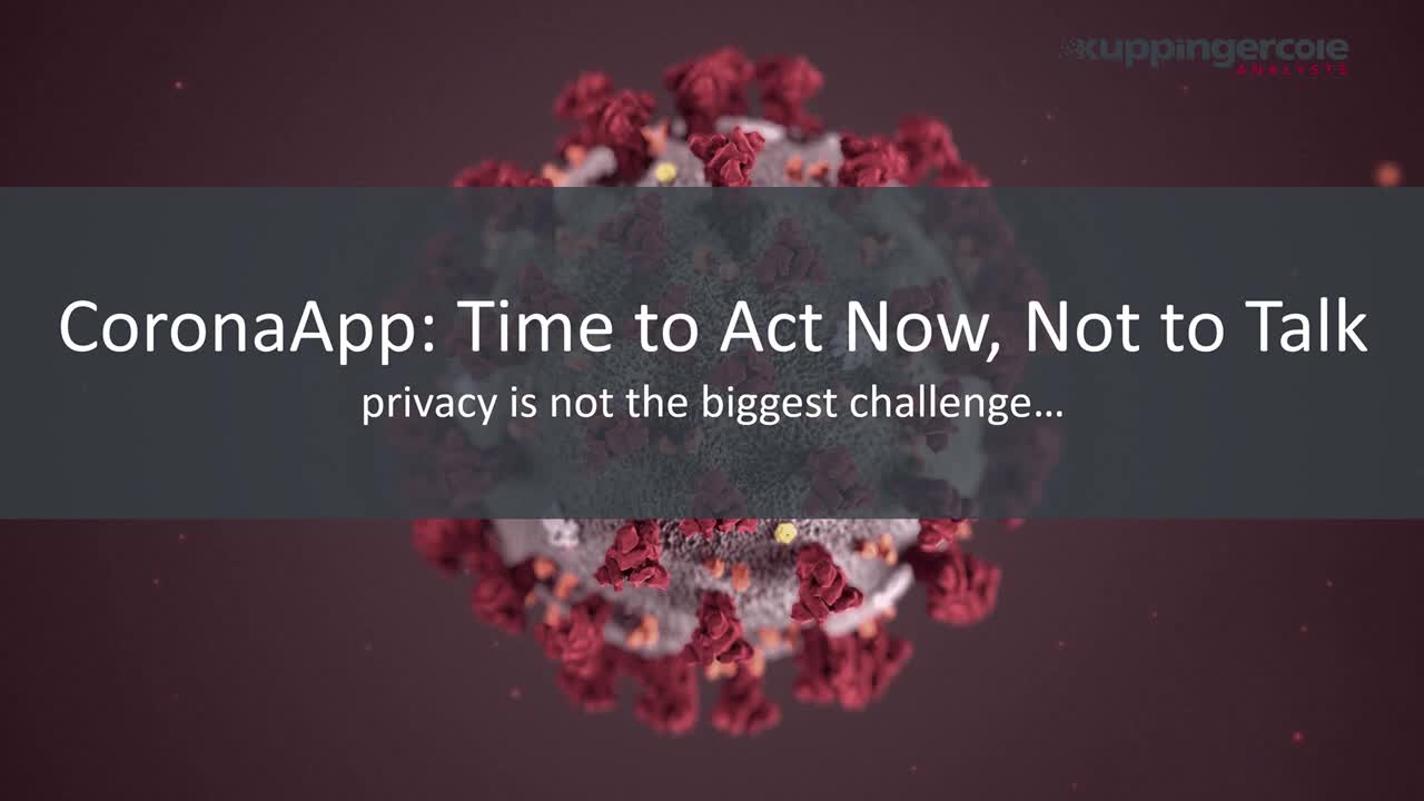 CoronaApp: Time to Act Now, Not to Talk